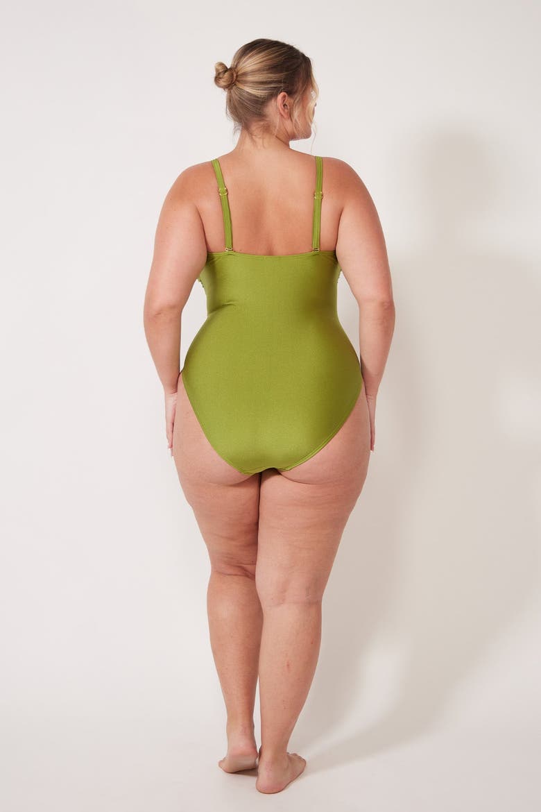Sadie One-Piece Swimsuit, Alternate, color, Kiwi
