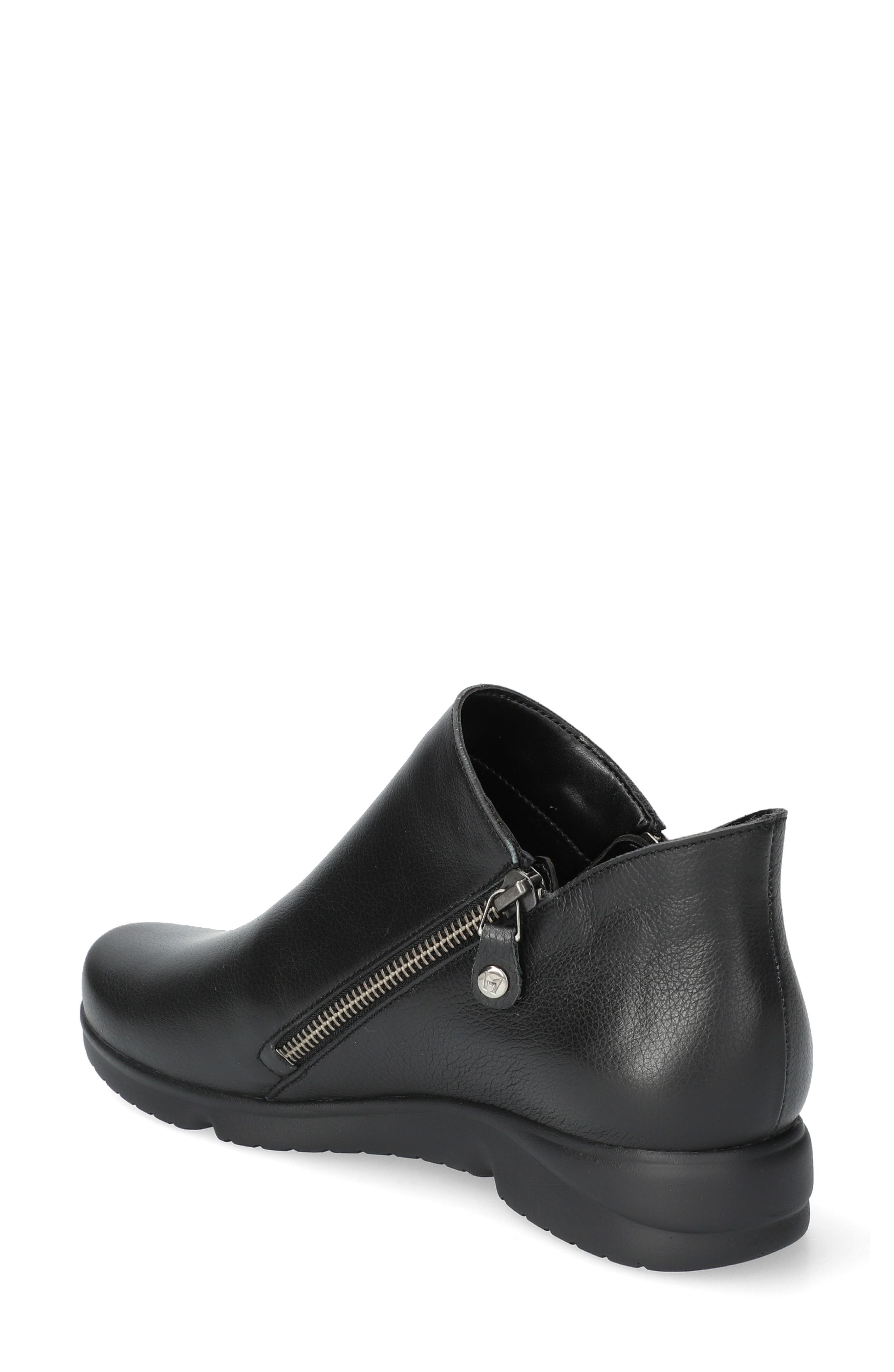 Mephisto Romia Double Zip Bootie, Alternate, color, Black Ceylon