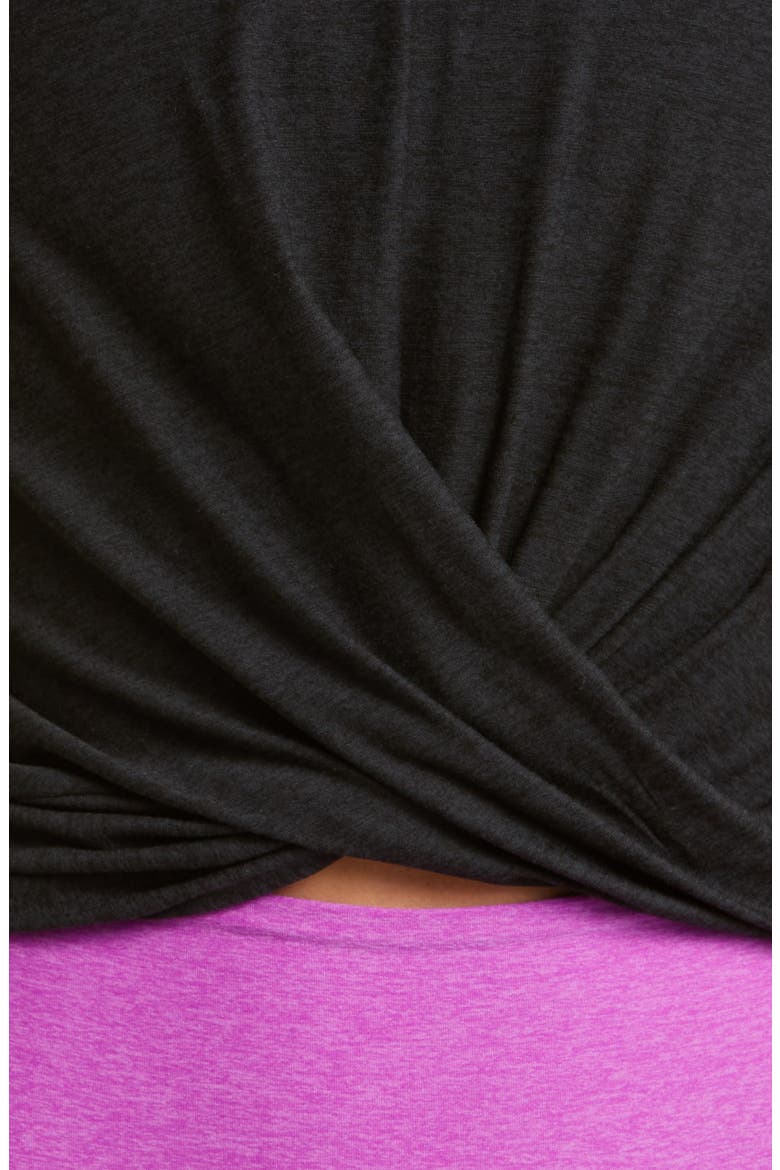 Featherweight Crossover Hem Crop Tank, Alternate, color, DARKEST NIGHT
