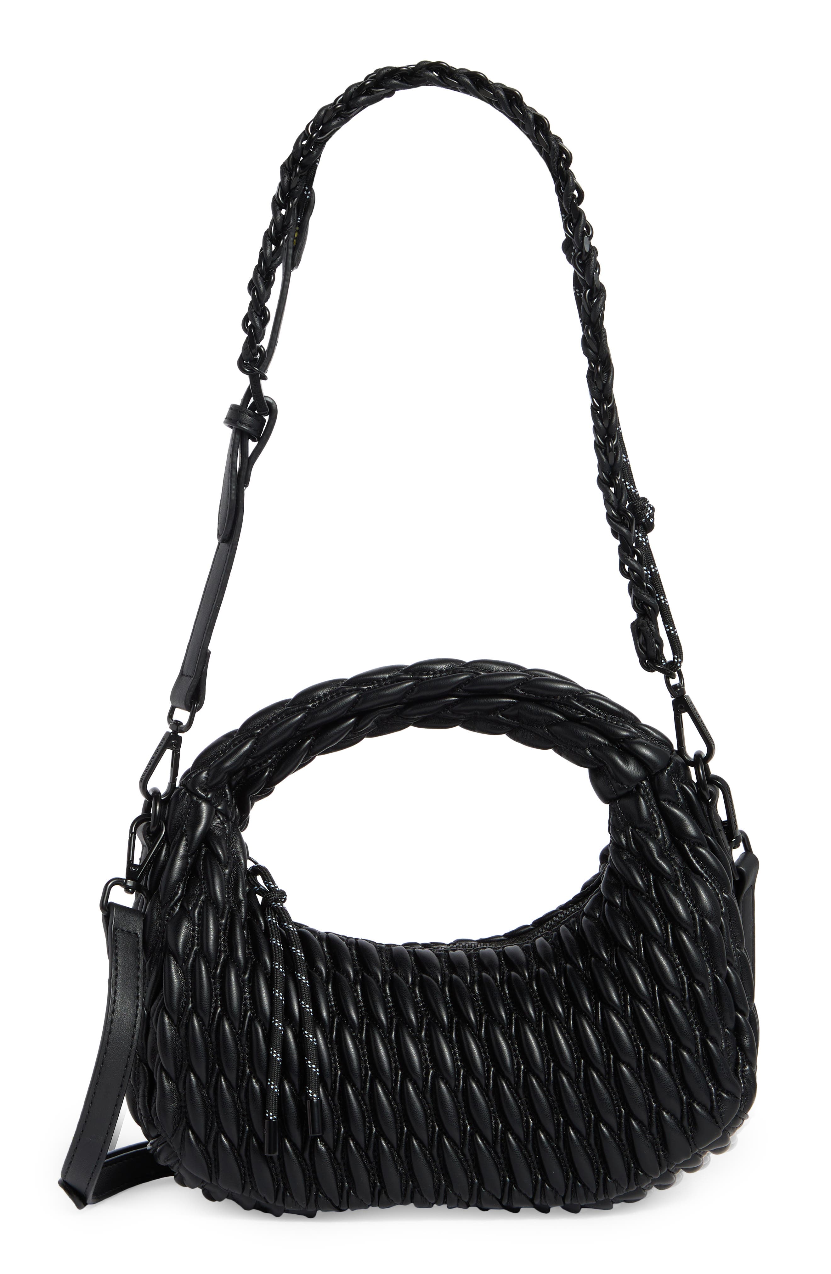 Steve Madden Byvonne Woven Crossbody Bag, Main, color, Black