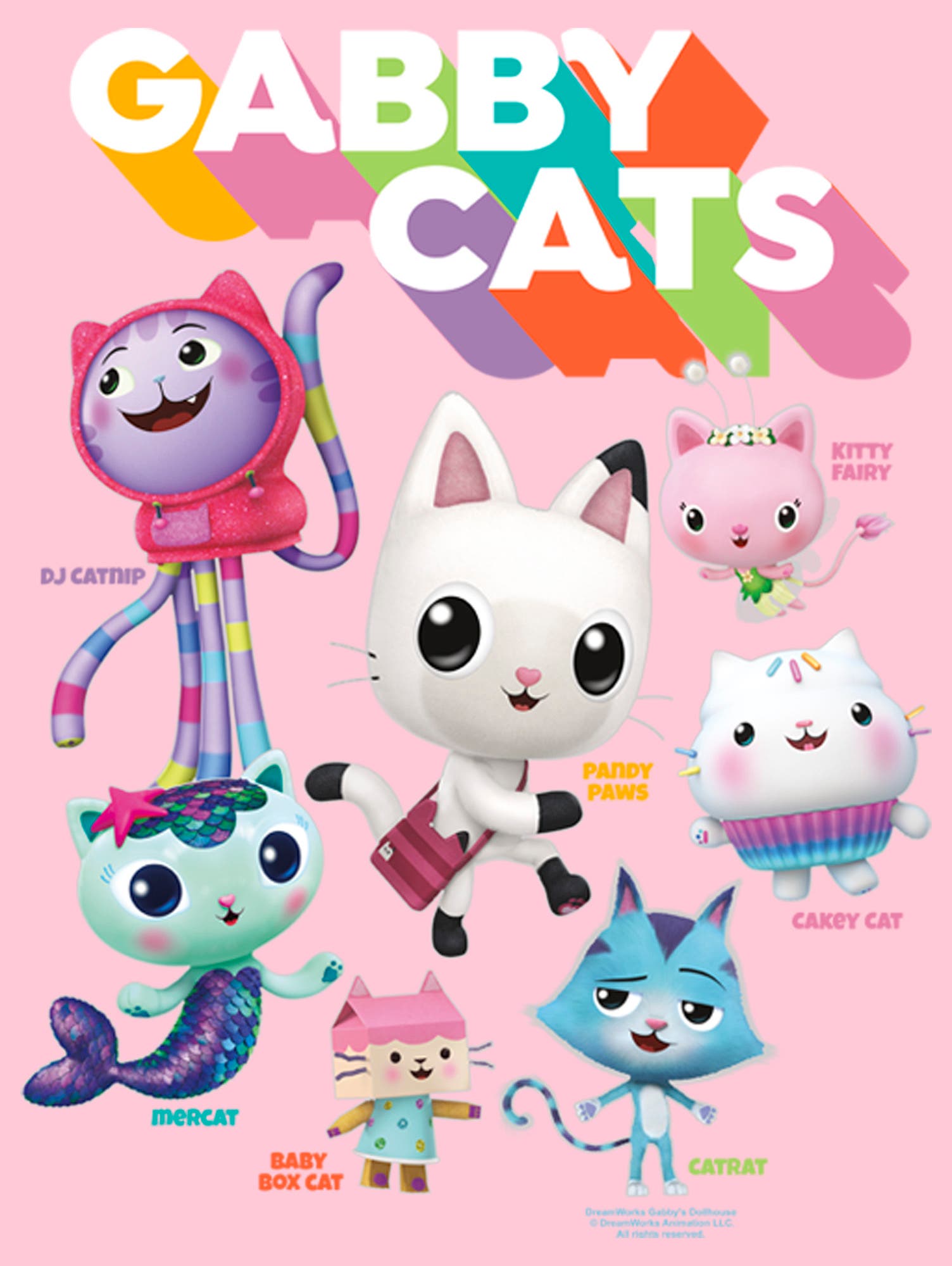 DreamWorks: Gabby's Dollhouse Girls' Kitty Characters Graphic Short ...