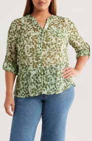 KUT from the Kloth Jasmine Roll Sleeve Top