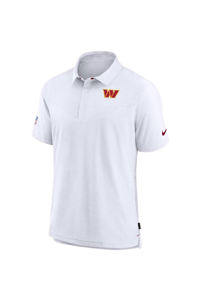 Men's Nike White Washington Commanders Sideline Lockup Performance Polo, Alternate, color, White