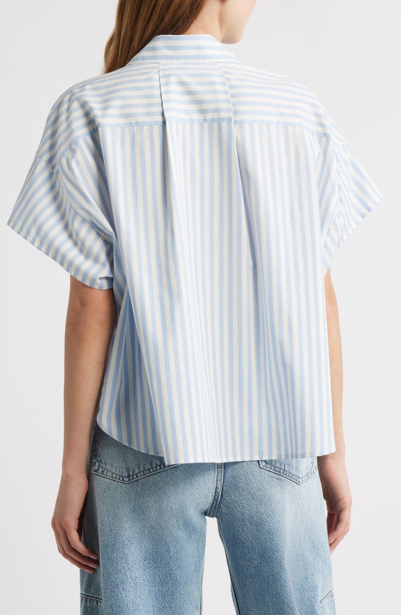 rag & bone Martha Poplin Shirt, Alternate, color, Blue Stripe