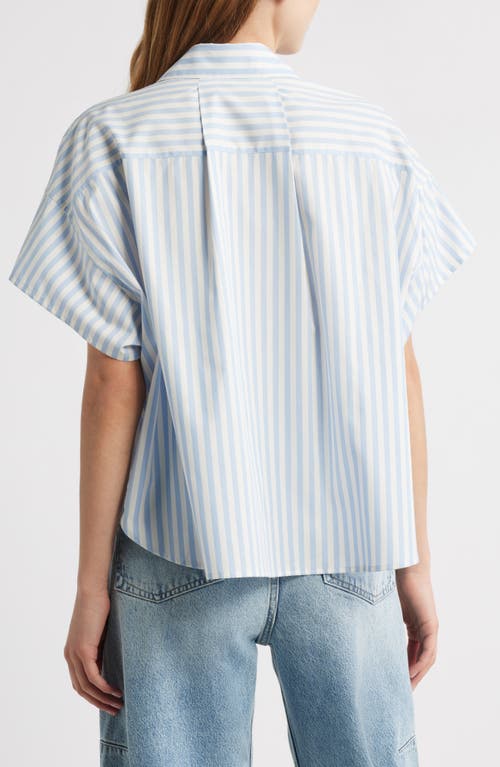 Rag & Bone Martha Poplin Shirt In Blue