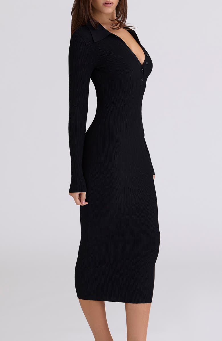 HOUSE OF CB Sabra Long Sleeve Rib Sweater Dress, Alternate, color,