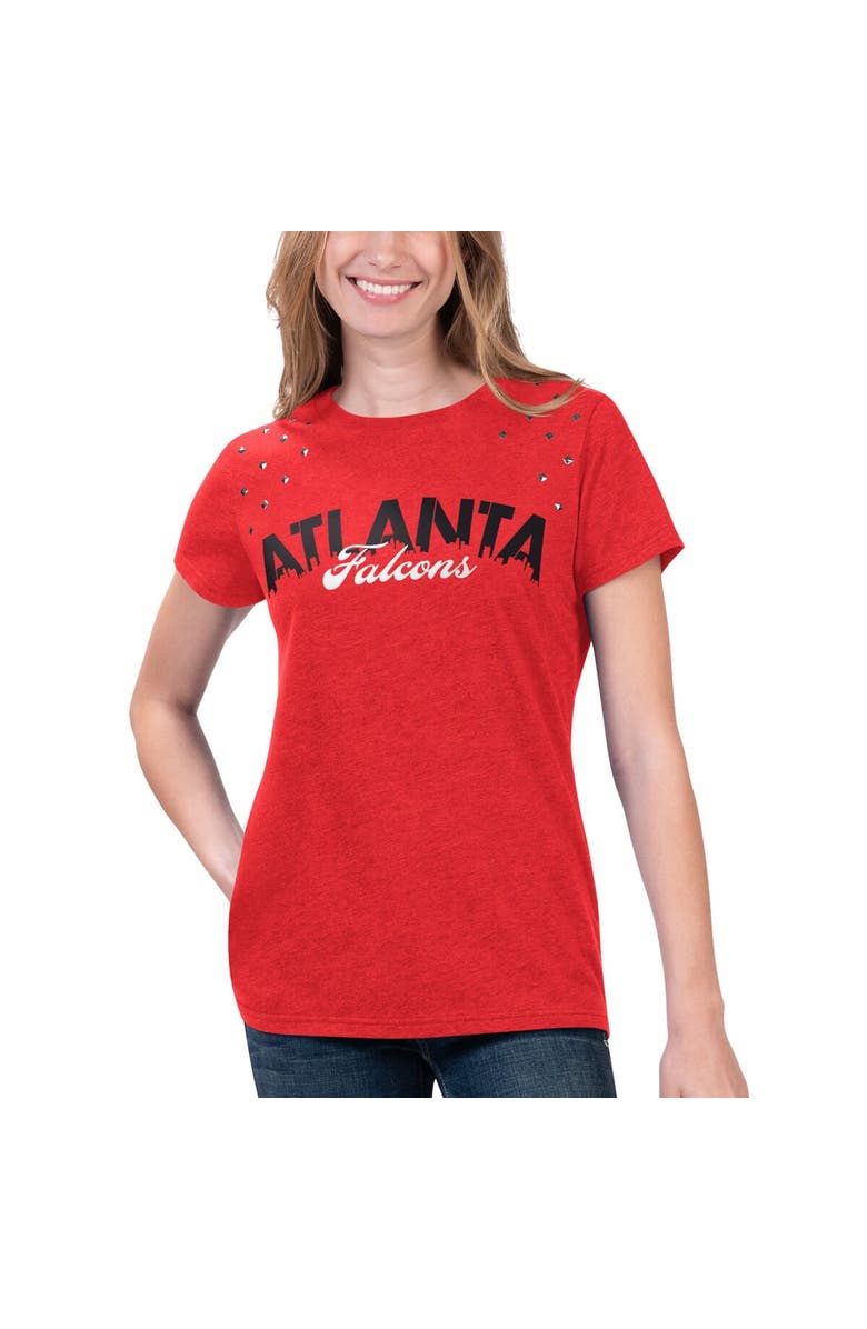 G-III 4HER BY CARL BANKS Women's G-III 4Her by Carl Banks Heathered Red Atlanta Falcons Main Game T-Shirt, Main, color, 
