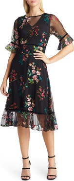 Kiyonna Wildflower Embroidered Cocktail Dress