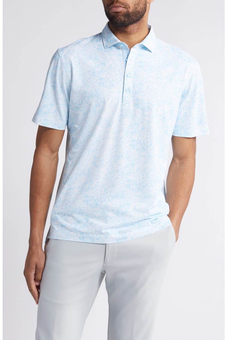 Hideaway Floral PREP-FORMANCE Polo, Main, color, PERMAFROST