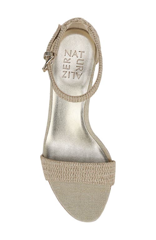 Naturalizer Vera Glitz Ankle Strap Sandal In Natural/gold