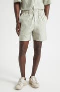 Homme Plissé Issey Miyake Stripe Cotton Dobby Shorts