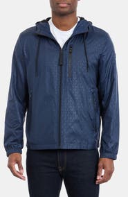 Michael Kors Allover Logo Print Windbreaker Jacket