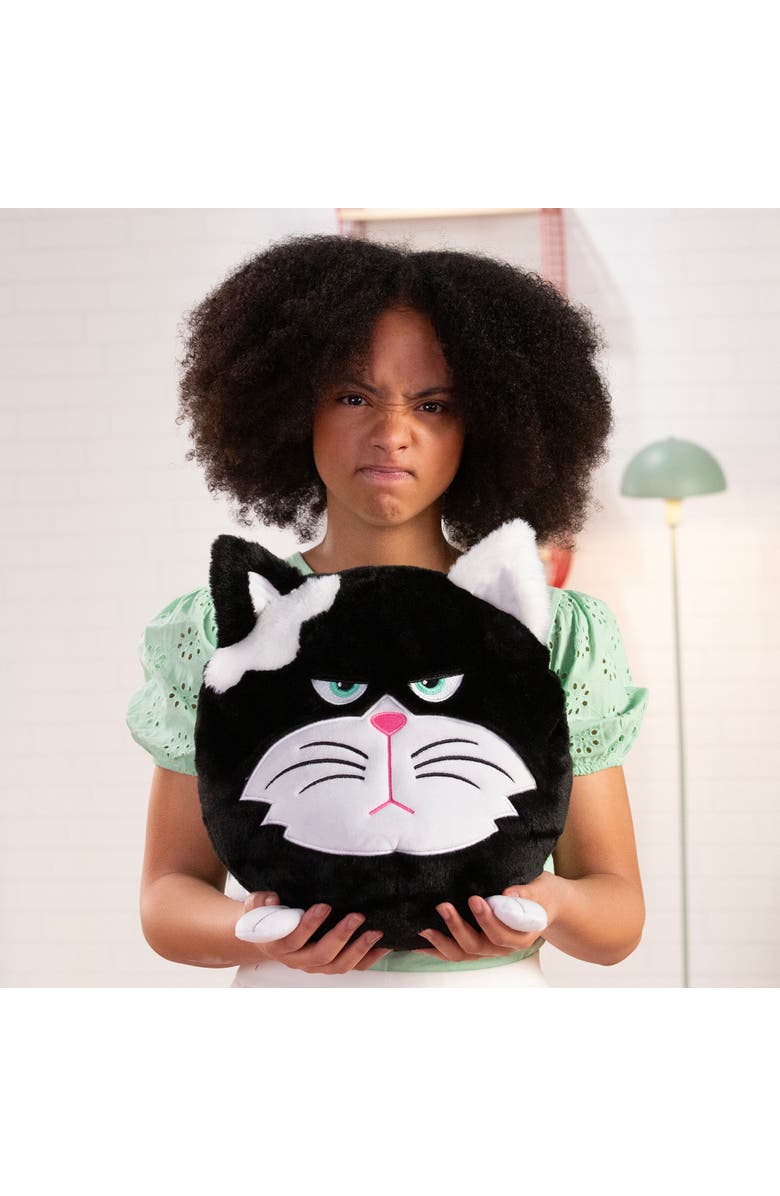 Hangry Petz Bella Black Cat 12 Inch Animal Plush, Squeeze Tummy For Sounds, Alternate, color, Multicolored