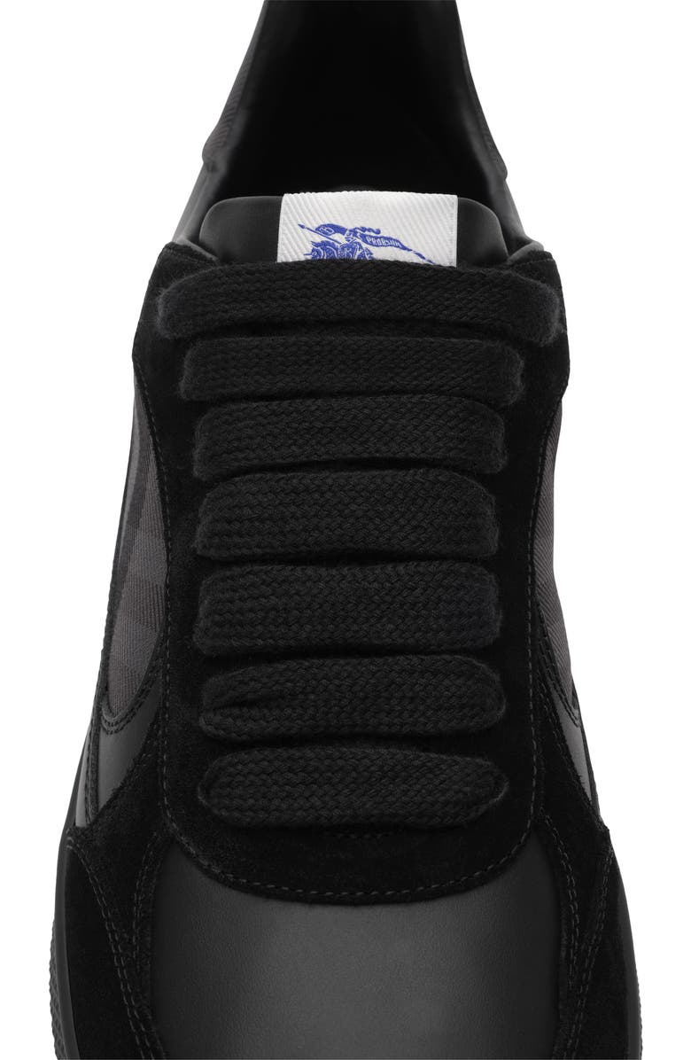 Burberry Terrace Check Leather & Canvas Sneaker, Alternate, color, Black/ Irongrey/ Ipchec