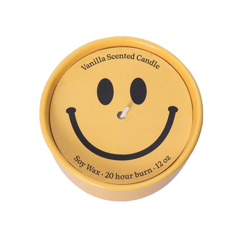 Smiley Catch All Candle Wax Yellow 9 oz Burn Time 20
