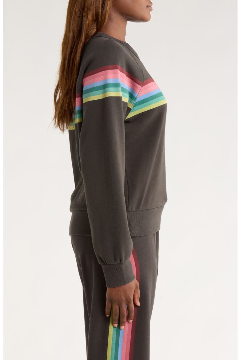 Cloud 9 Stripe Cotton Blend Sweatshirt, Alternate, color, FADE BLACK