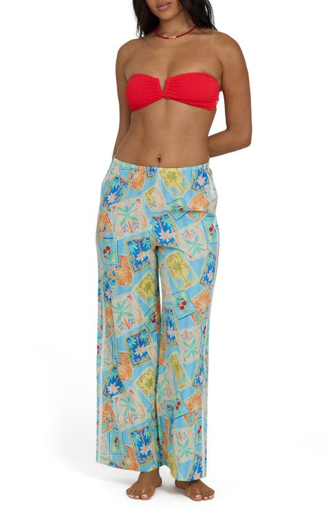 Palm Grove Cotton Straight Leg Pants