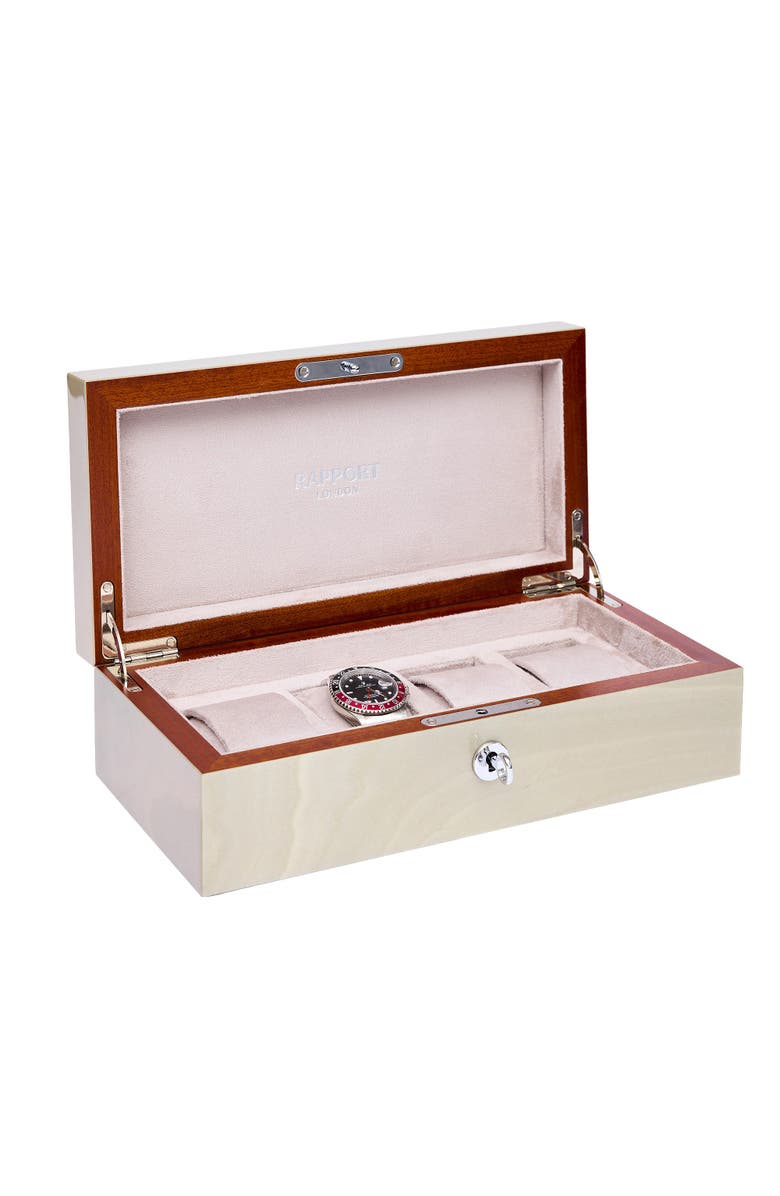 Rapport London Heritage Four Watch Box, Alternate, color, Grey