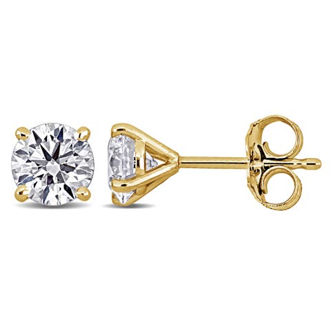 1 CTW Lab-Grown Diamond Stud Earrings 14k
