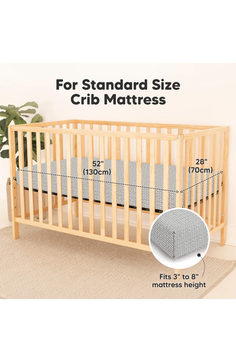 KeaBabies 2-Pack Isla [Protect+] Waterproof Crib Sheets, Alternate, color, Nordic