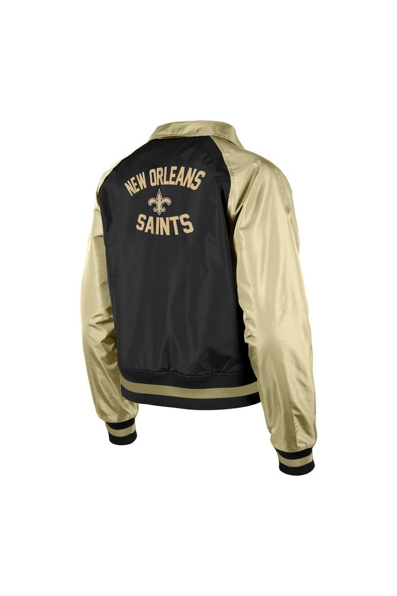 Women's New Era Black New Orleans Saints Coaches Raglan Full-Snap Jacket, Alternate, color, Black
