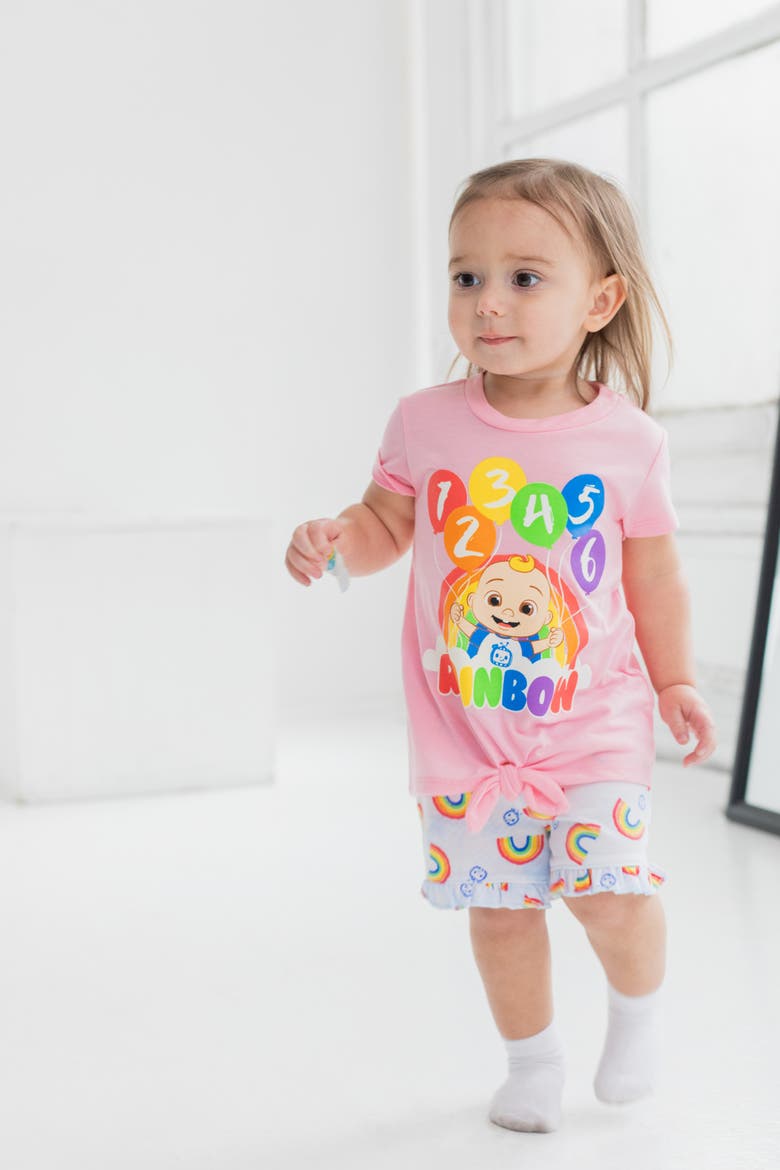 JJ 2-Piece T-Shirt and Shorts Set, Alternate, color, JJ Pink Cloud