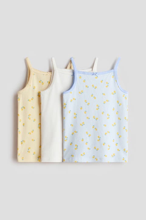 3-pack Cotton Strappy Tops