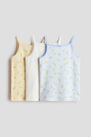 H&M 3-pack Cotton Strappy Tops