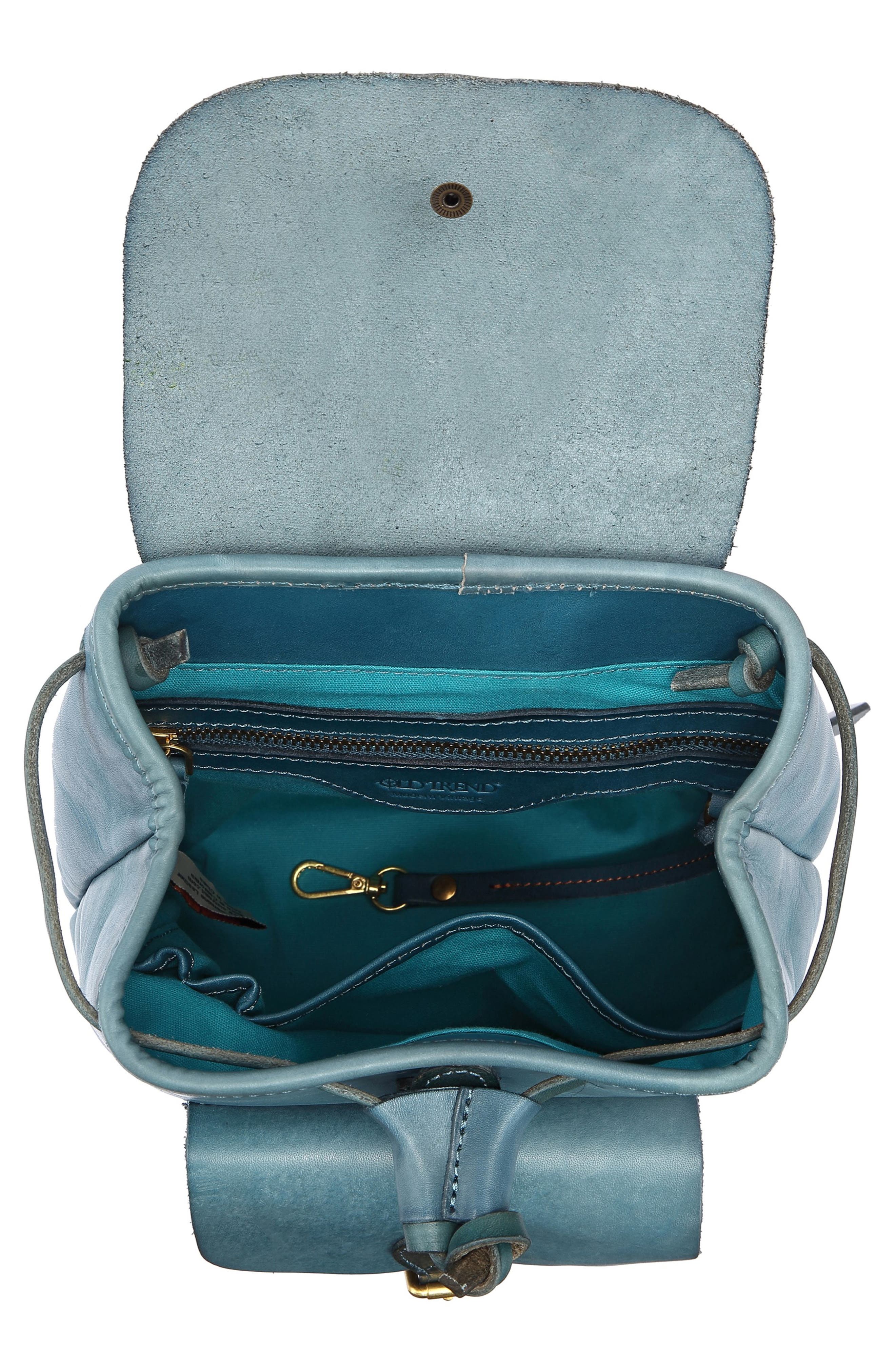 Isla Small Leather Backpack, Alternate, color, TURQUOISE