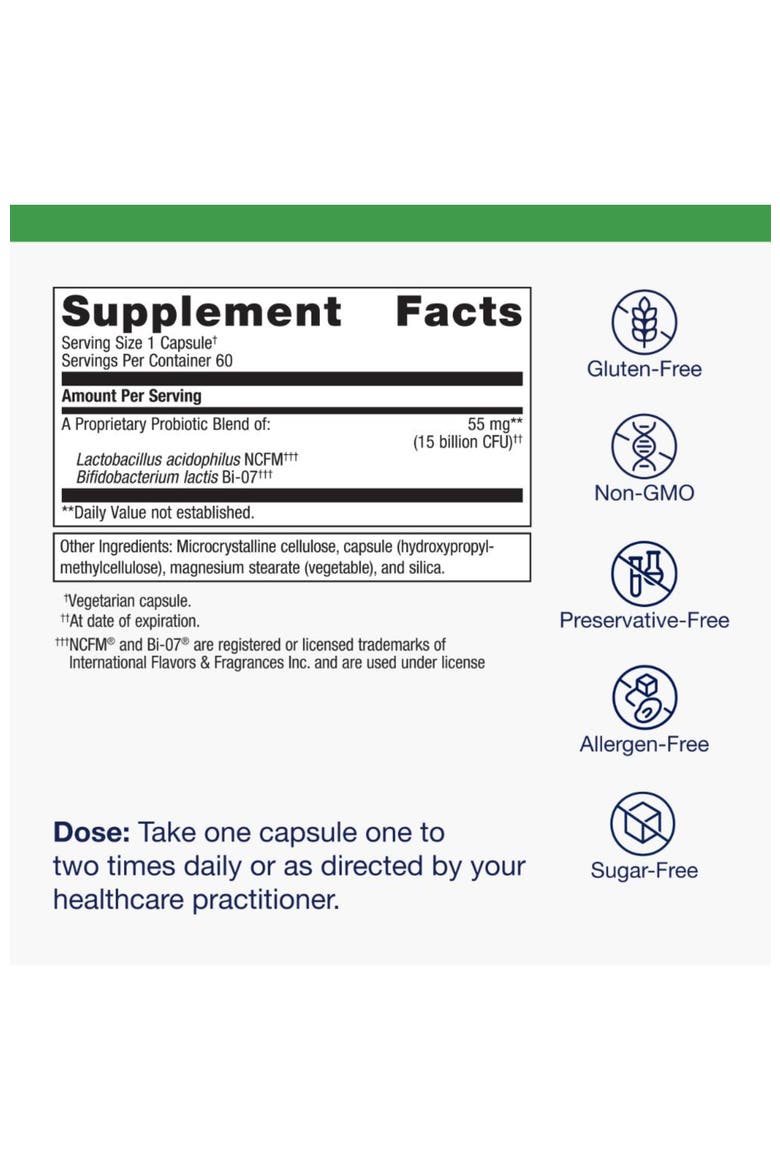 UltraFlora Balance Probiotic Shelf-Stable Daily Gut Health Supplement 60 Capsules, Alternate, color, None