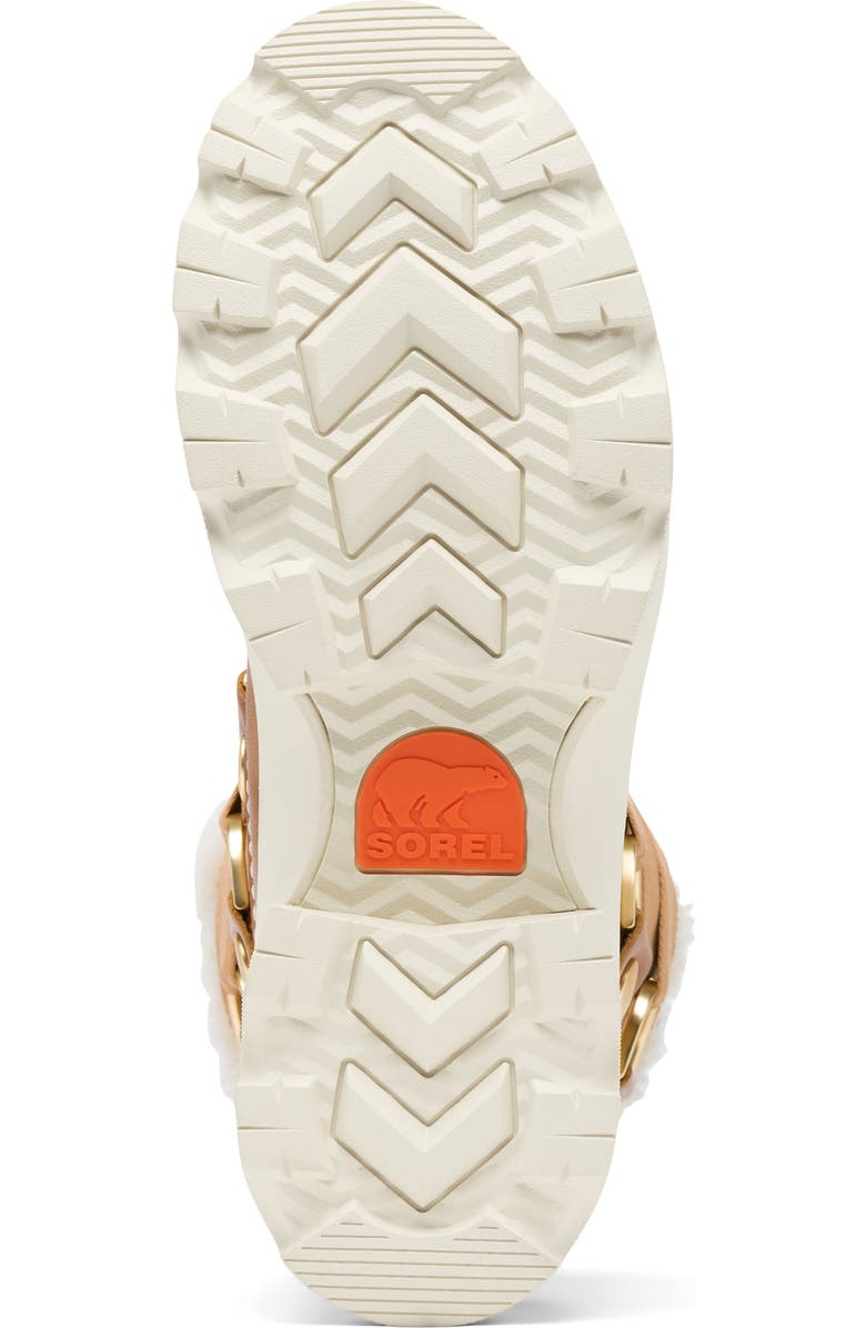 SOREL Joan FRWD Cozy Genuine Shearling Trim Waterproof Boot, Alternate, color, Tawny Buff/ Honey White