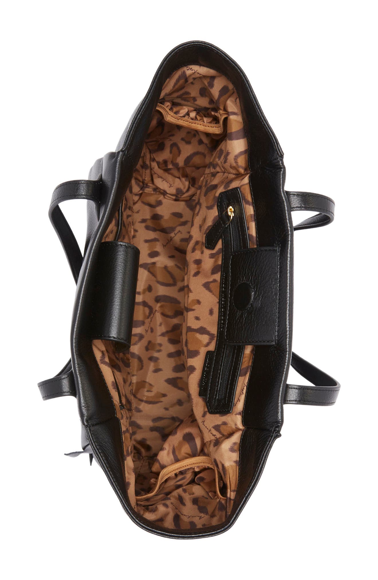 KESTENBERG Chelsea Tote Bag, Alternate, color, BLACK W GOLD