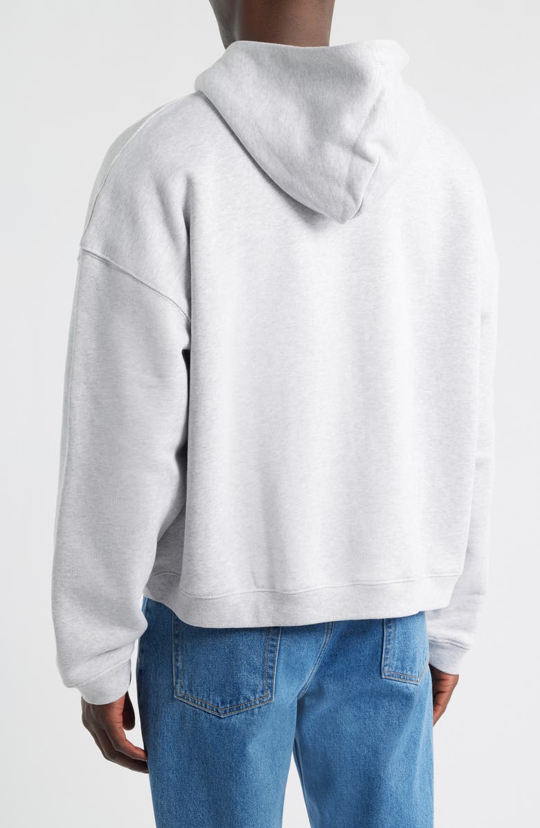 Represent Initial Oversize Full Zip Hoodie, Alternate, color, Ice Grey Marl