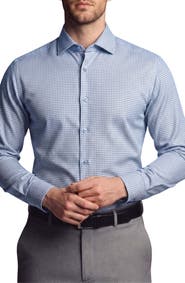 Tahari Micro Checked Dress Shirt
