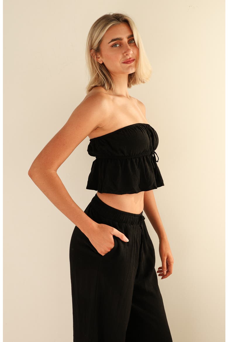 Kenna Crop Top, Alternate, color, Black