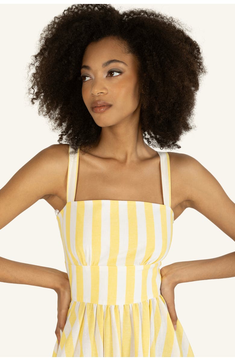 Super Natural by Secret Mission Daisey Dress, Alternate, color, Buttercup And White Stripe