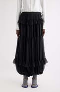 Chloé Ruffle Tiered Silk Mousseline Bubble Skirt
