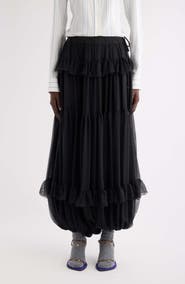 Chloé Ruffle Tiered Silk Mousseline Bubble Skirt