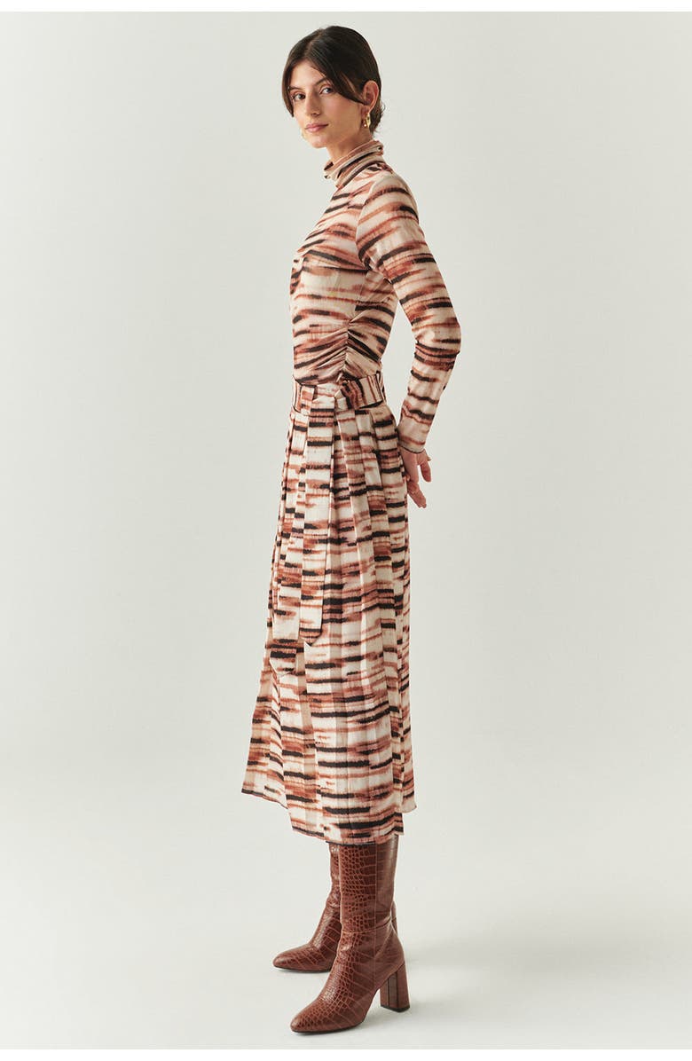 Exquise Elina Mesh Midi Skirt, Alternate, color, Brown