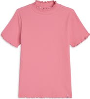 Scotch & Soda Kids' Lettuce Edge Stretch Cotton Rib T-Shirt