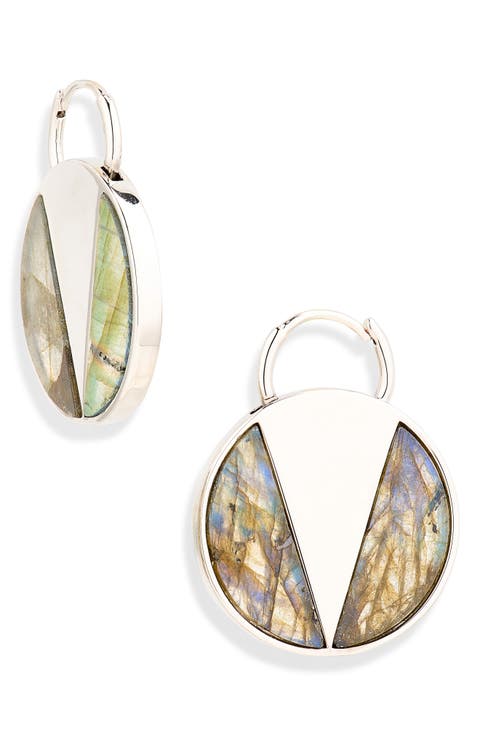 Round Medallion Drop Earrings