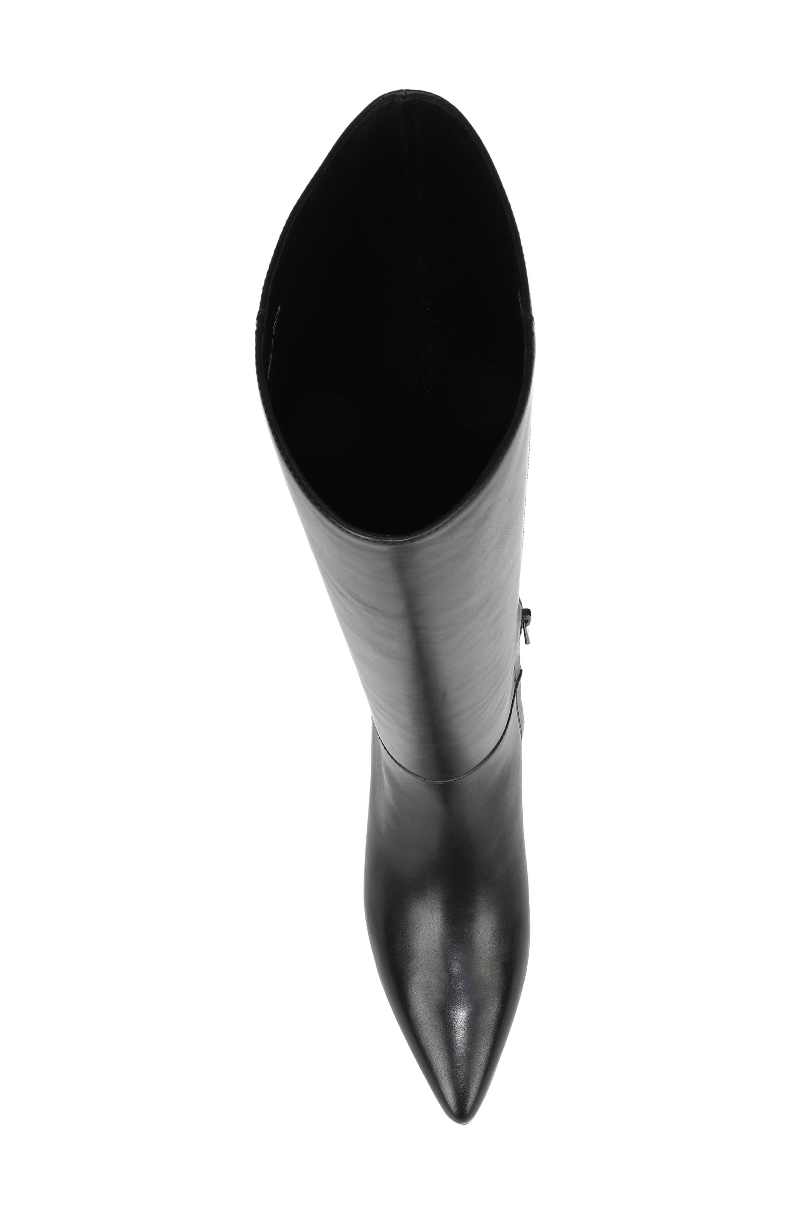 Adan Tall Leather Boot, Alternate, color, BLACK