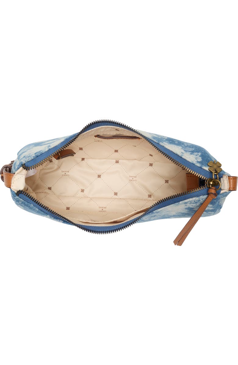 Lucky Brand Pira Denim Shoulder Bag, Alternate, color, Floral Denim