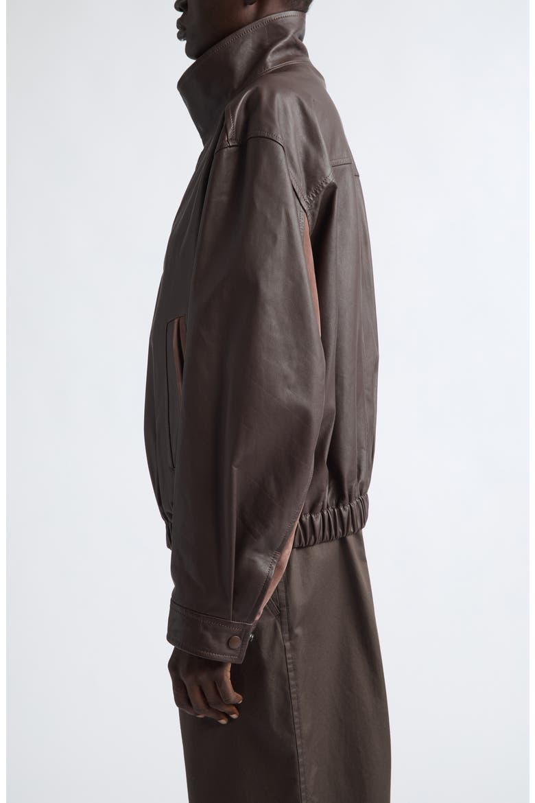 Soft Paper Leather Jacket, Alternate, color, CHOCOLATE