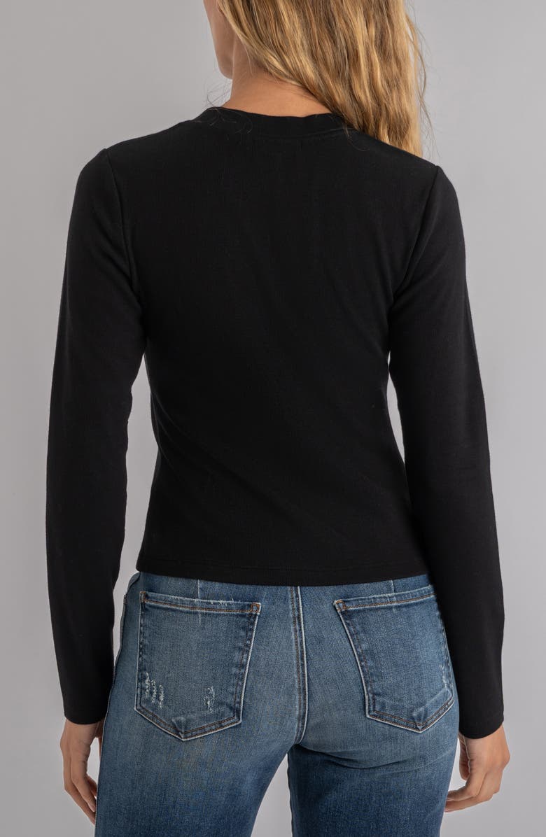 KUT from the Kloth Noelie Rib Top, Alternate, color, Black