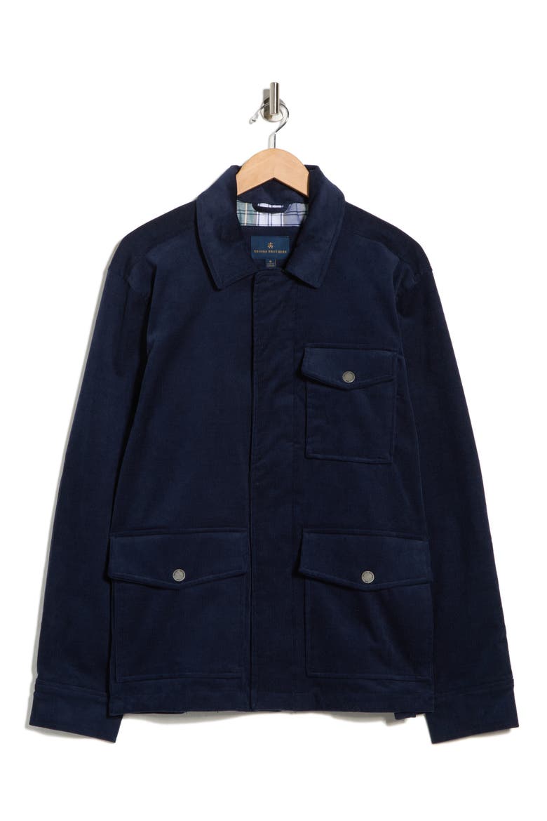 Military Corduroy Shirt Jacket, Alternate, color, NAVY BLAZER