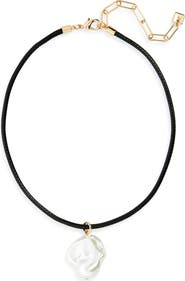 Open Edit Cultured Pearl Pendant Necklace