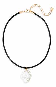 Open Edit Cultured Pearl Pendant Necklace