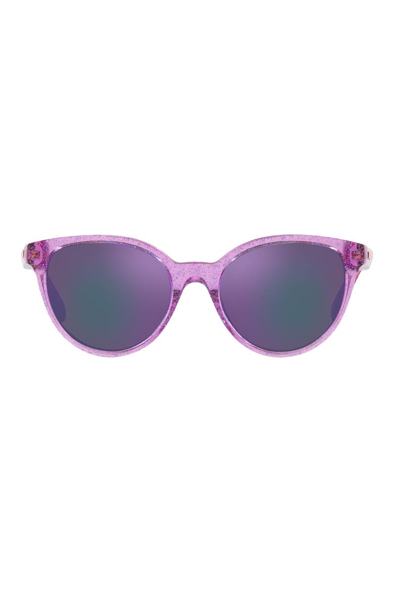 Kids' Phantos 46mm Small Round Sunglasses, Main, color, LILAC GLITTER / GREY VIOLET