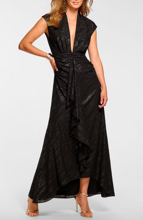 Catrin Metallic A-Line Gown